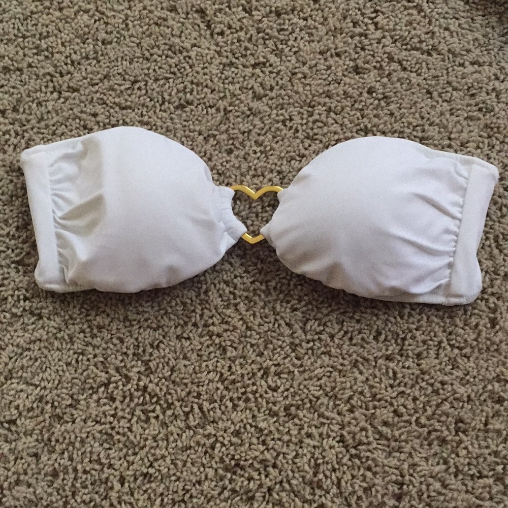 Victoria’s Secret White Bandeau swim top